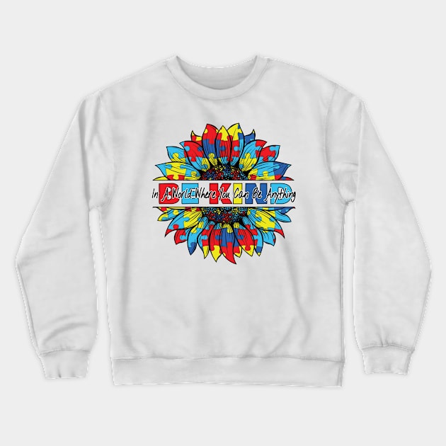 autism awareness sunfliwer Crewneck Sweatshirt by DigitalCreativeArt